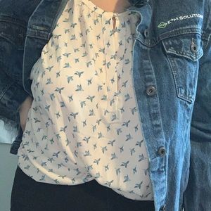 Baby Pink Blue Bird Tank